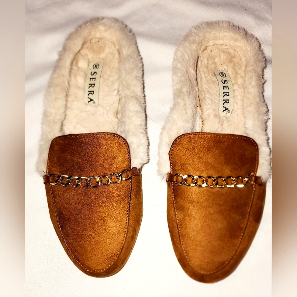 Serra Faux Fur Slides